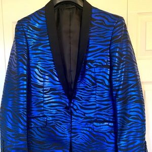 Mens dress jacket. Black and Blue. Size 40R Dressy!